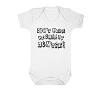 ART HUSTLE Don't Make Me Call My Auntie Baby Boy Girl Unisex Short Sleeve Bodysuit (White - 12-18 Months)