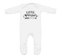 ART HUSTLE Little Warrior Rompersuit for A Baby Boy Or A Girl (White - 3-6m)