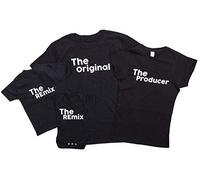 ART HUSTLE The Original, The Producer, The Remix - Family Matching Set (Black - Bodysuit 12-18m)