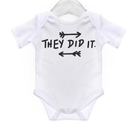 ART HUSTLE They Did It Short Sleeve Bodysuit/Baby Grow for Baby Boy Or Girl (White, 0-3m)