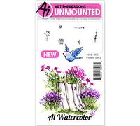Art Impressions 4868 Watercolour Cling Rubber Stamps, Multi-Colour, 4 x 7-Inch