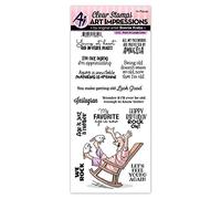 Art Impressions Laugh Lines Clear Stamp-Rock On