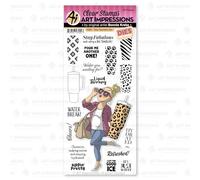Art Impressions Laugh Lines Stamp & Die Set-Stay Hydrated