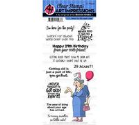 ART IMPRESSIONS Laugh Lines Stamp NVR to Old, One Size