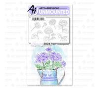 Art Impressions Watercolor Cling Rubber Stamps-Hydrangea