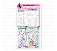 Art Impressions Watercolor Journals Stamp & Die Set-Fairytale Houses