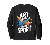 Art Is My Favorite Sport Art Teacher Humor Artist Painting Long Sleeve T-Shirt