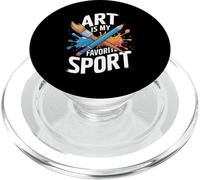 Art Is My Favorite Sport Art Teacher Humor Artist Painting PopSockets PopGrip for MagSafe