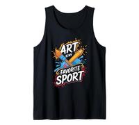 Art Is My Favorite Sport Art Teacher Humor Artist Painting Tank Top
