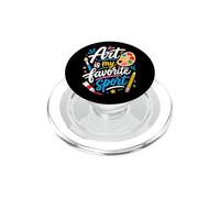 Art Is My Favorite Sport Artsy Paint Palette Brush Painter PopSockets PopGrip for MagSafe