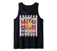 Art is My Jam Creative Artist Glass Jam Jars Quote Art Tank Top