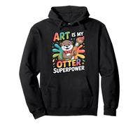 Art Is My Otter Superpower Funny Teacher Student Pullover Hoodie