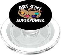 Art Is My Superpower Art Teacher Artist Painter Painting PopSockets PopGrip for MagSafe