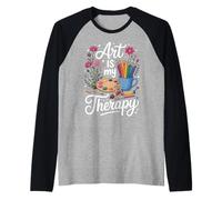 Art is My Therapy for Fine Art Enthusiast and Sketching Raglan Baseball Tee