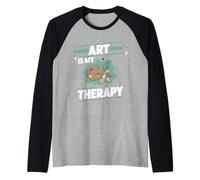 Art is My Therapy for Fine Art Enthusiast and Sketching Raglan Baseball Tee