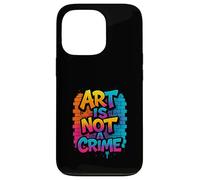 Art Is Not A Crime Graffiti Brick Wall Design Case for iPhone 13 Pro