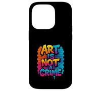 Art Is Not A Crime Graffiti Brick Wall Design Case for iPhone 14 Pro
