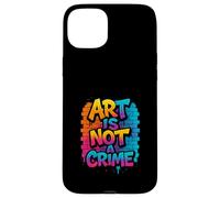 Art Is Not A Crime Graffiti Brick Wall Design Case for iPhone 15 Plus