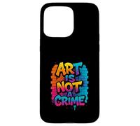 Art Is Not A Crime Graffiti Brick Wall Design Case for iPhone 15 Pro Max