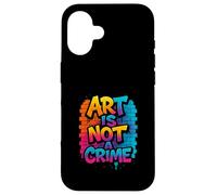 Art Is Not A Crime Graffiti Brick Wall Design Case for iPhone 16