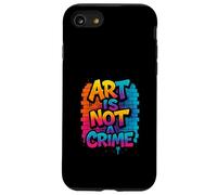 Art Is Not A Crime Graffiti Brick Wall Design Case for iPhone SE (2020) / 7 / 8