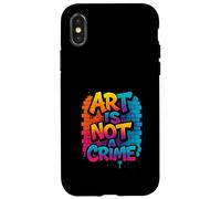 Art Is Not A Crime Graffiti Brick Wall Design Case for iPhone X/XS