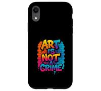 Art Is Not A Crime Graffiti Brick Wall Design Case for iPhone XR