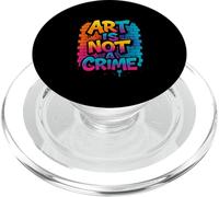 Art Is Not A Crime Graffiti Brick Wall Design PopSockets PopGrip for MagSafe
