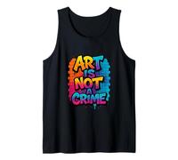 Art Is Not A Crime Graffiti Brick Wall Design Tank Top