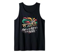Art is The Key to The Soul Painter Art Lovers Tank Top