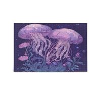 Art Jellyfish Purple Unique Jigsaw Puzzles Challenging and Educational Masterpieces Puzzle 500 Piecing