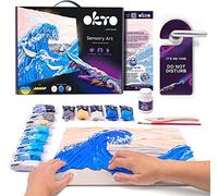 Art Kit Great Wave in Kanagawa Arts & Crafts DIY Painting with Modeling Clay Kit for Painting Painting Kits for Adults for Home Decoration Clay for Adults Arts and Crafts Fun Stuff Hobbies Kits