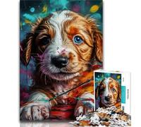 Art Labrador 1000 Piece Jigsaw Puzzles for Adults,Challenging Family Activity Games DIY Toy for Home Wall Decor Gifts (38x26cm)