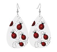 Art Ladybug Tracks Drop Earrings For Women, Artistic Star Earrings, Contemporary Dangle Jewelry For Parties And Social