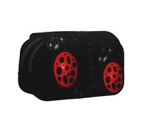 Art Ladybug Tracks Print Lightweight Pen Bag Stylish Stationery Travel Office Large Capacity Makeup Toiletry