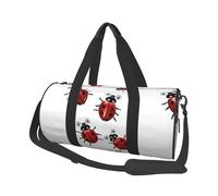 Art Ladybug Tracks Print -Print Round Travel Bag Large Capacity Duffel with Multiple Pockets Lightweight Foldable for Gym Weekend Trips.