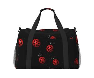 Art Ladybug Tracks Travel Duffel Bag Weekend Bag Weekender Overnight Carry On Hand Bag Workout Sport Hospital