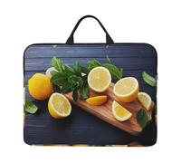 Art Lemon Pattern 14 Inch Printed Laptop Sleeve, 600d Oxford-Cloth Shockproof Laptop Case With Thickened Pearl Cotton,Waterproof Portable Laptop Handbag Cover