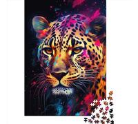 Art Leopard 1000 Pieces Paper Puzzles for Adults Jigsaw Puzzles Educational Game Challenge Toy 1000pcs (38x26cm)