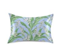 Art Lily Of The Valley Neutral pillow case vintage pillowcase envelope closure sham pillow case for Body King Size with Envelope Closure for Rustic Farmhouse 20x40 Inches