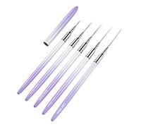 Art Liner Brushes Art Brush Gel Polish Painting Design Brush Metal Handle Drawing Pens 5Sizes