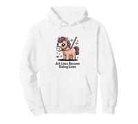 Art Lines Become Riding Lines Cute Pony Horse Pullover Hoodie