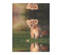 Art Lion Crystal Sticker, 3D Stereoscopic Effect, Pattern Does Not Fall Off When Exposed to Water