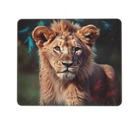 Art Lion Mouse Pad with Anti-fray Stitching, Waterproof Gaming Mouse Mat for Women Men Non-Slip Rubber Base Computer Mousepad for Laptop Office Desk Accessories 7 x 8.6 in