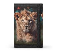 Art Lion Small Wallet for Women Mens Wallet Trifold Wallets,Credit Card Holder Clutch Purses for Women