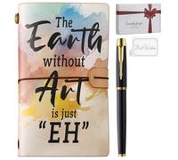 Art Lovers Gifts Journal Notebook with Pen The Earth Without Art, Artist Gifts Art Teacher Appreciation Gift, Art Themed Gift for Artist Art Student