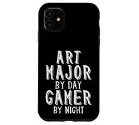 Art Major By Day Gamer By Night Artist Student Game Dev Art Case for iPhone 11