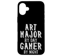 Art Major By Day Gamer By Night Artist Student Game Dev Art Case for iPhone 16 Plus