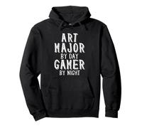 Art Major By Day Gamer By Night Artist Student Game Dev Art Pullover Hoodie