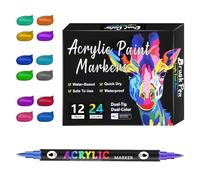 Art Marker Pen Set - Tip Coloring, Professional Sketching Supplies, Acrylic Drawing Tools | Kids Adults Students Artists for Kids Adults Artists